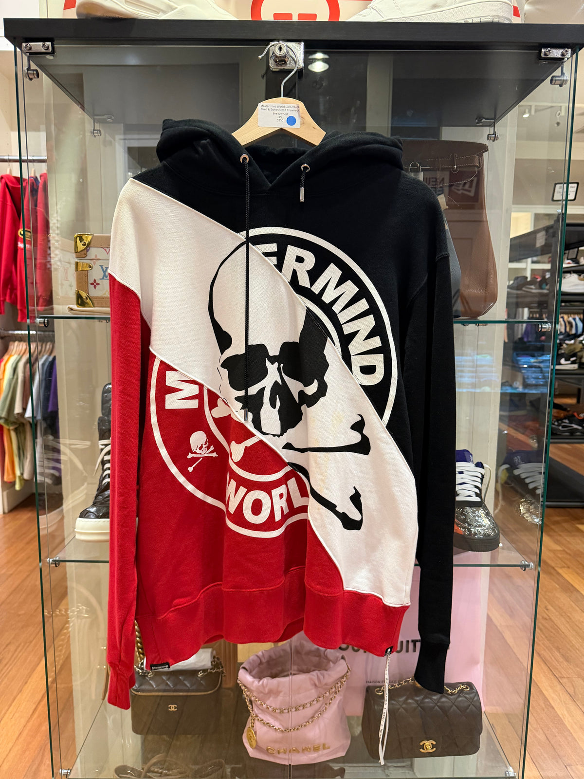 Mastermind World Colorblock Skull & Bones Motif Hoodie