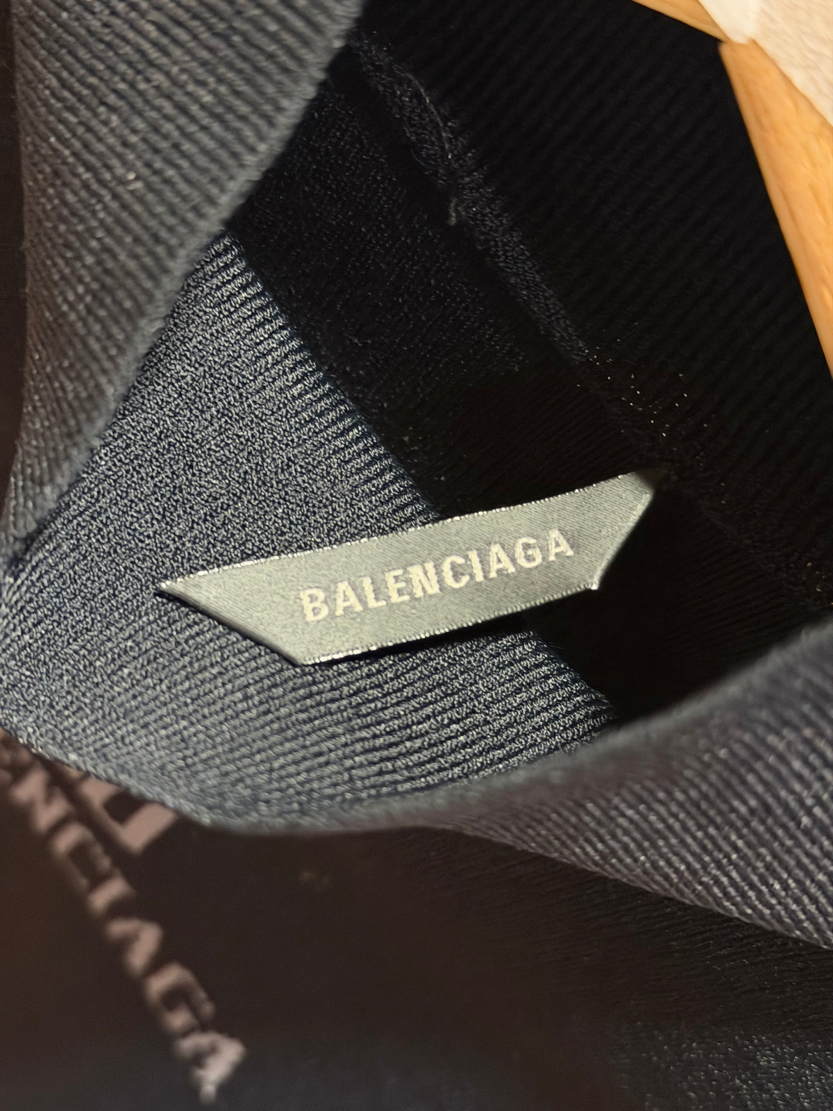 Balenciaga Nano Logo Rib Turtleneck Sweater
