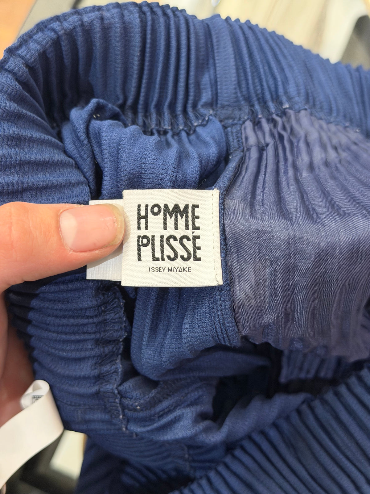 Issey Miyake Homme Plissé Pleated Pants - Navy