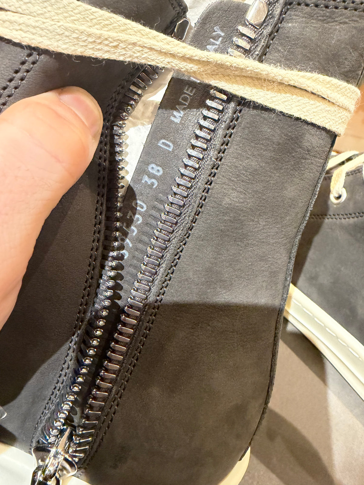 Rick Owens Ramone High School- Charcoal Suede
