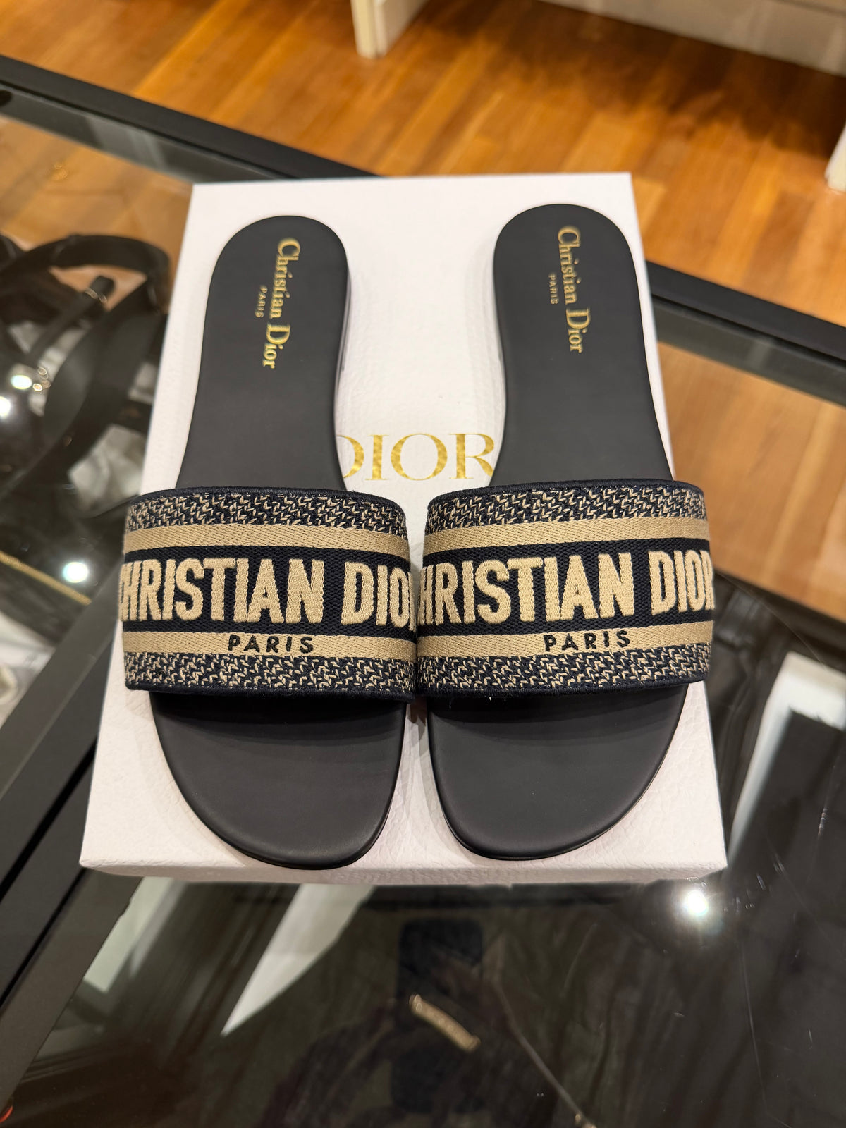 Dior Dway Slide - Deep Blue