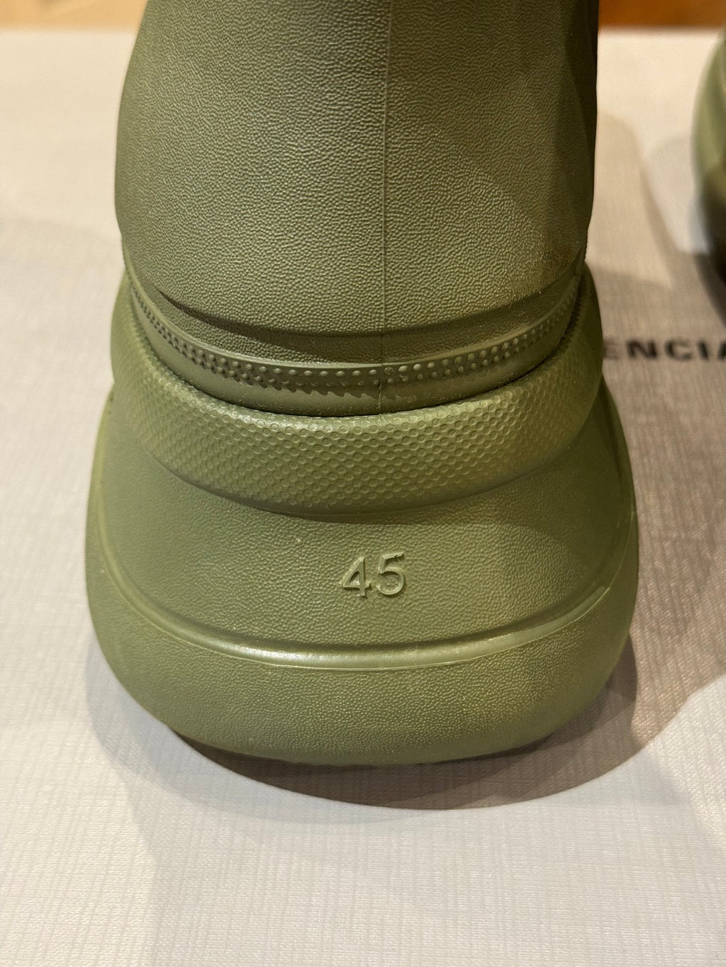 Balenciaga x Crocs Rubber Rain Boots - Olive
