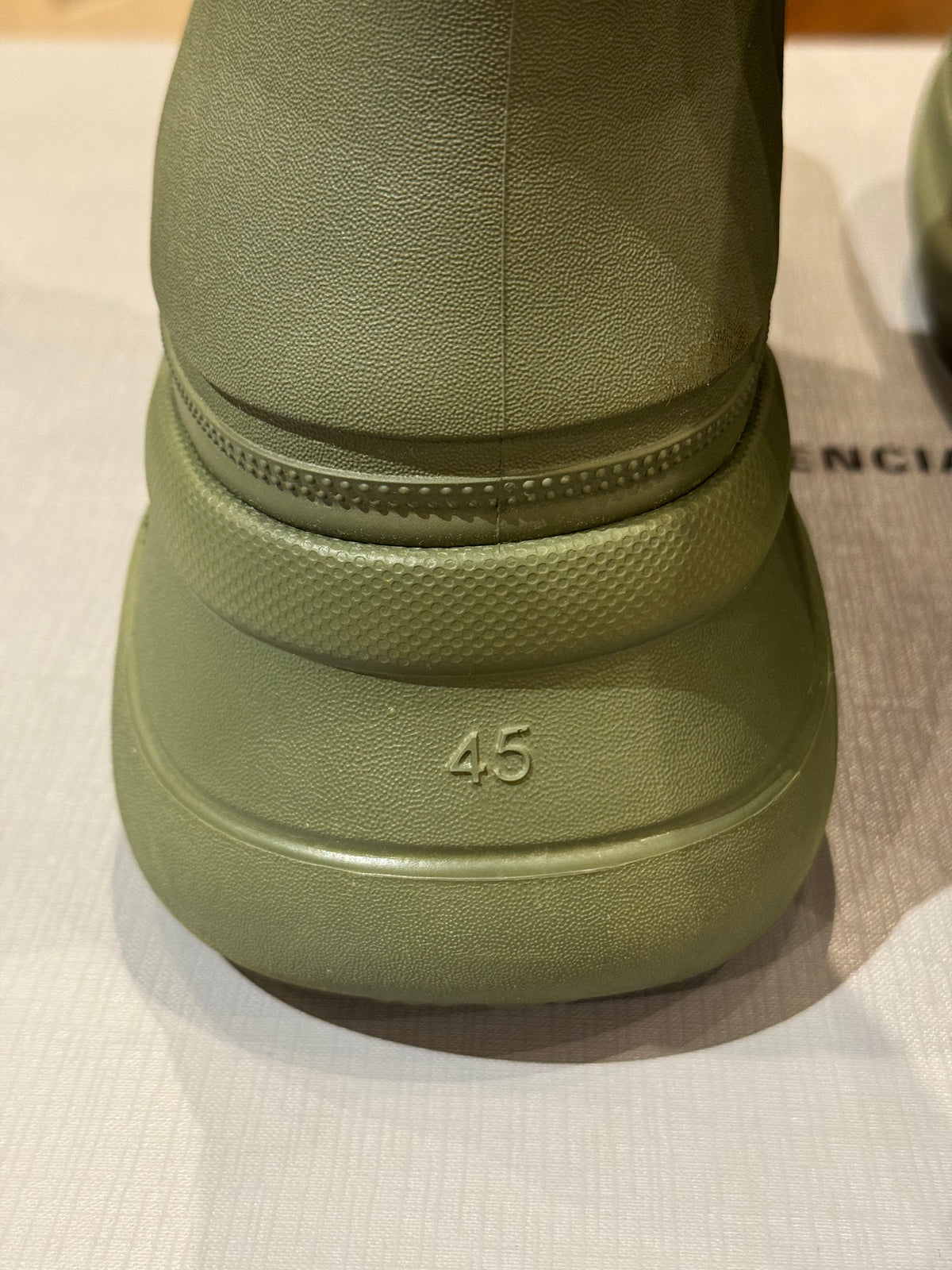 Balenciaga x Crocs Rubber Rain Boots - Olive