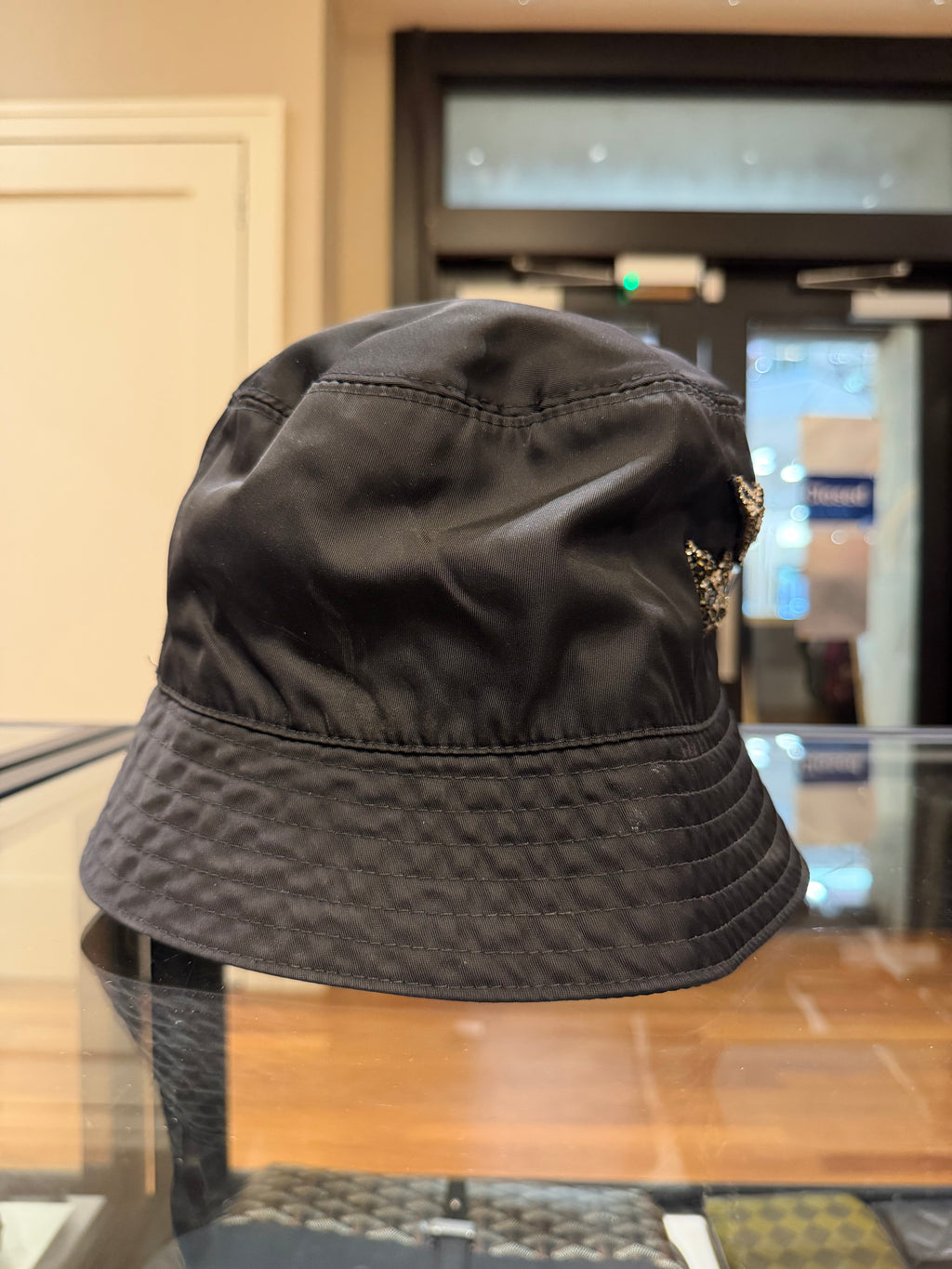 Prada ReNylon Embellished Bucket Hat