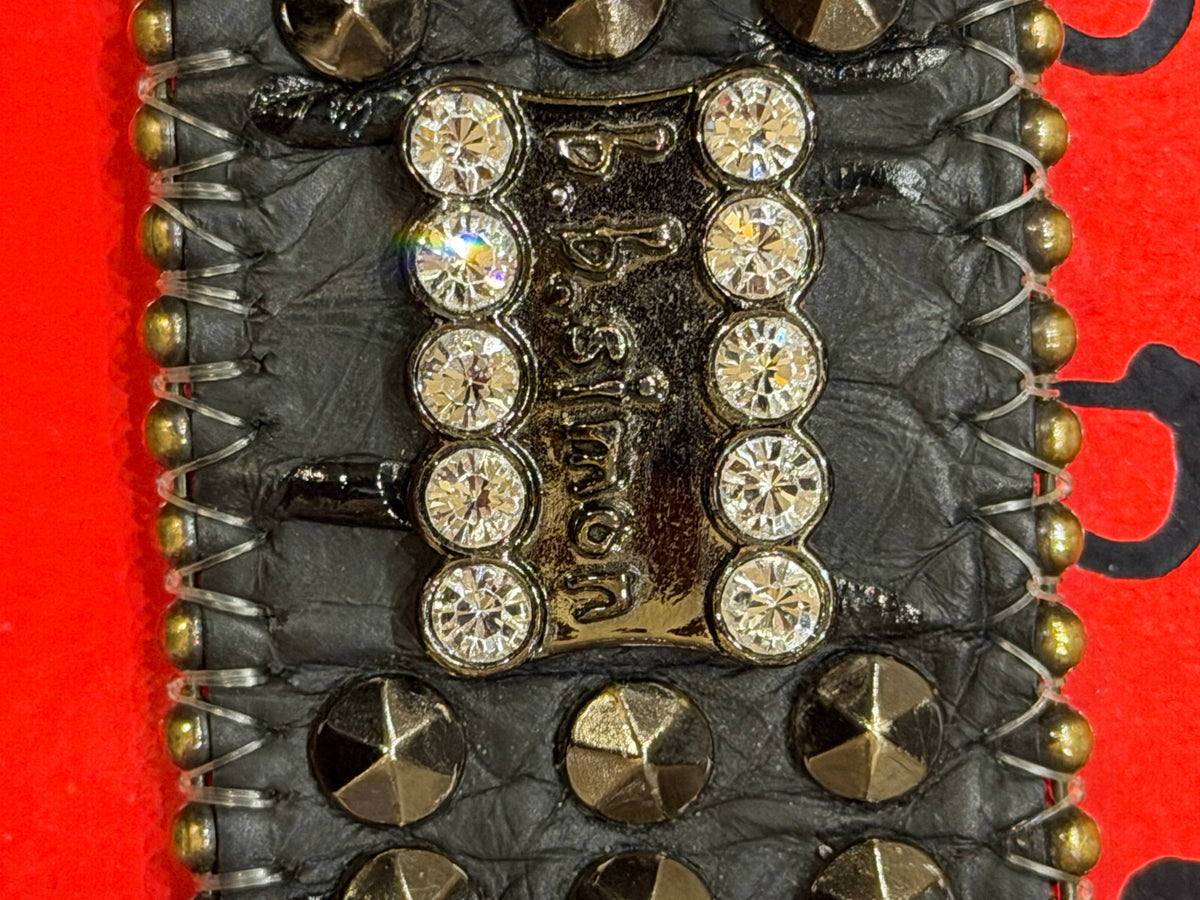 B.B. Simon Skull Pile Studded Belt