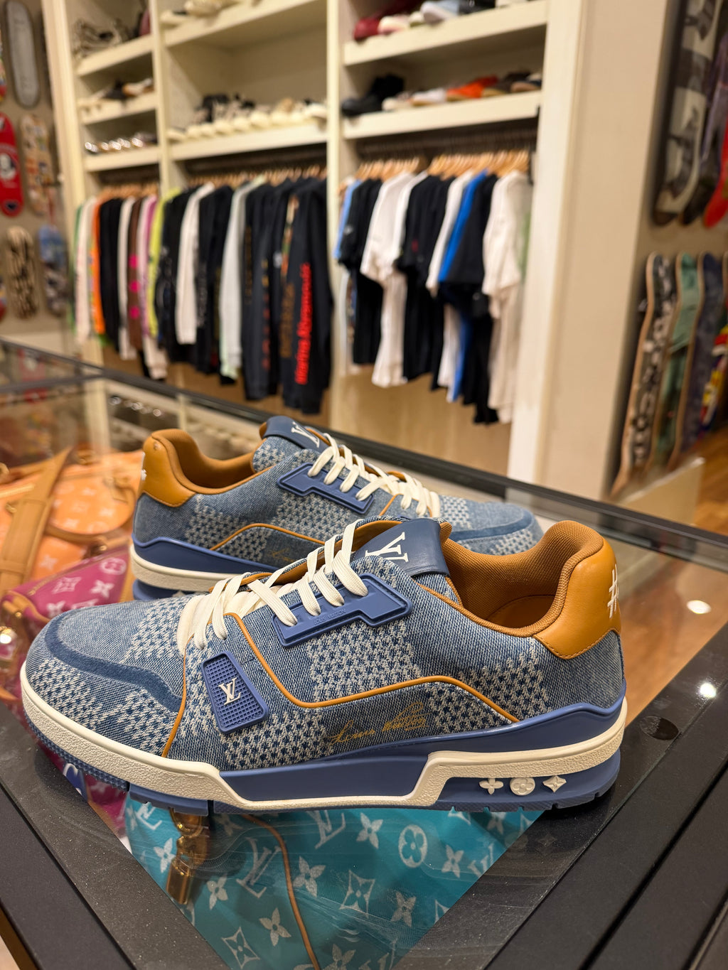 Louis Vuitton LV Trainer - Blue Damier 3D Denim