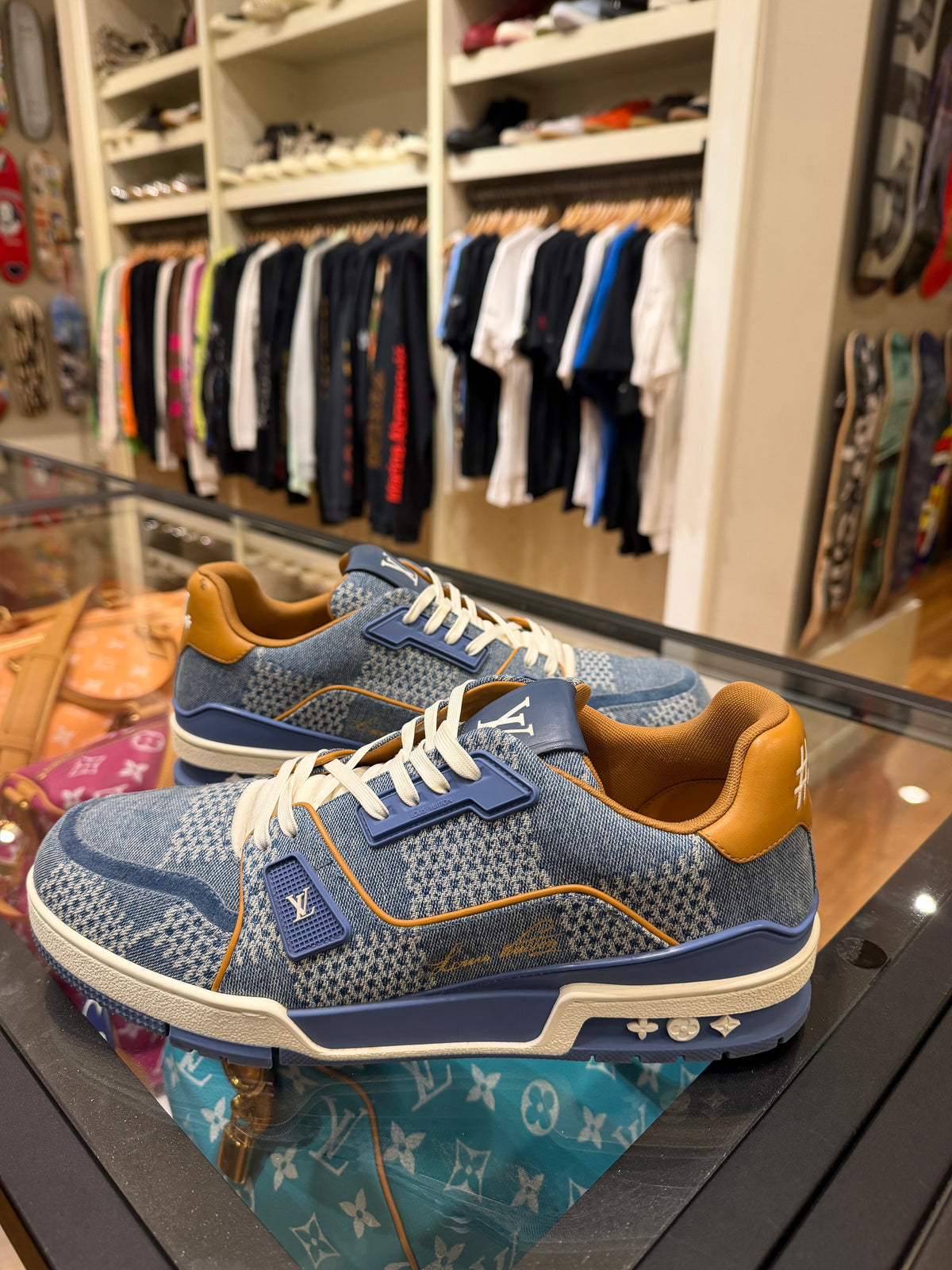 Louis Vuitton LV Trainer - Blue Damier 3D Denim