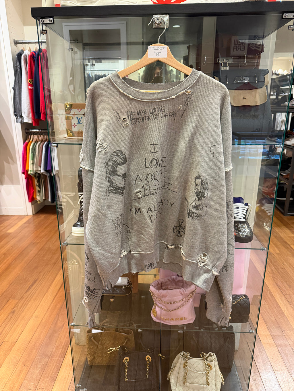 Paly Hollywood Pumping Iron Crewneck - Grey