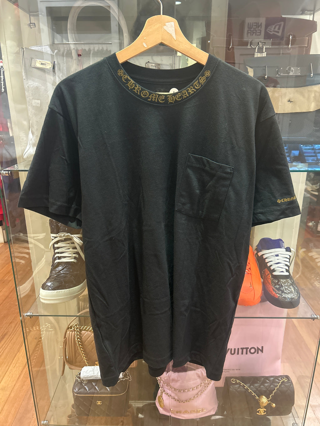 Chrome Hearts Neck Logo Pocket Tee - Black/Olive