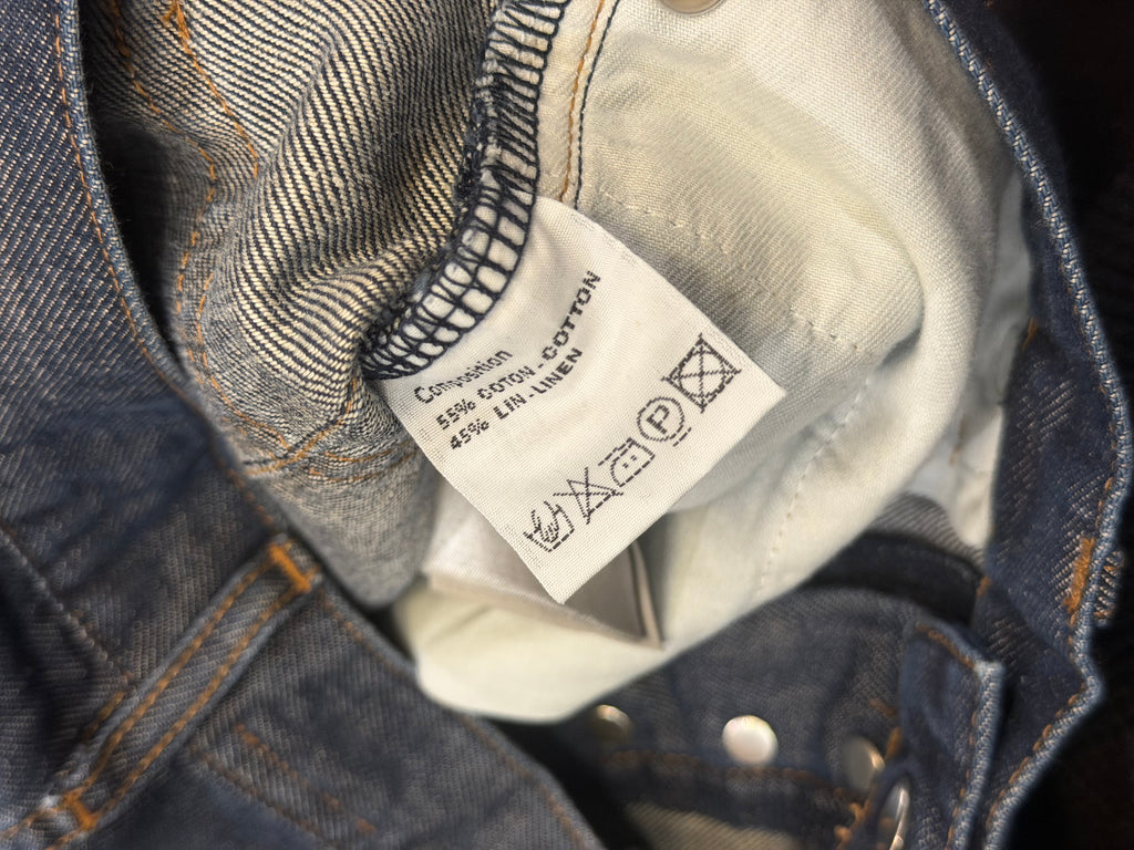 Dior Homme Cotton-Linen Navy Jeans