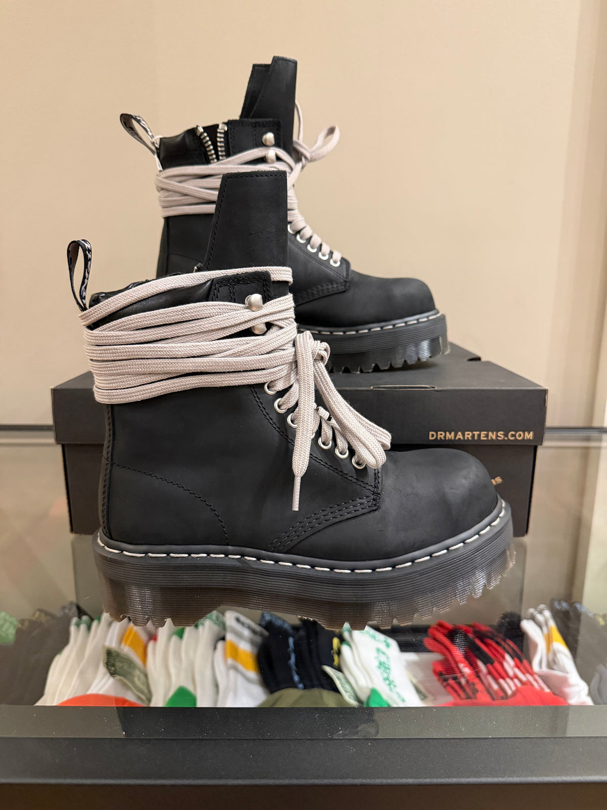 Dr. Martens x Rick Owens Quad Sole Steel Toe Boot
