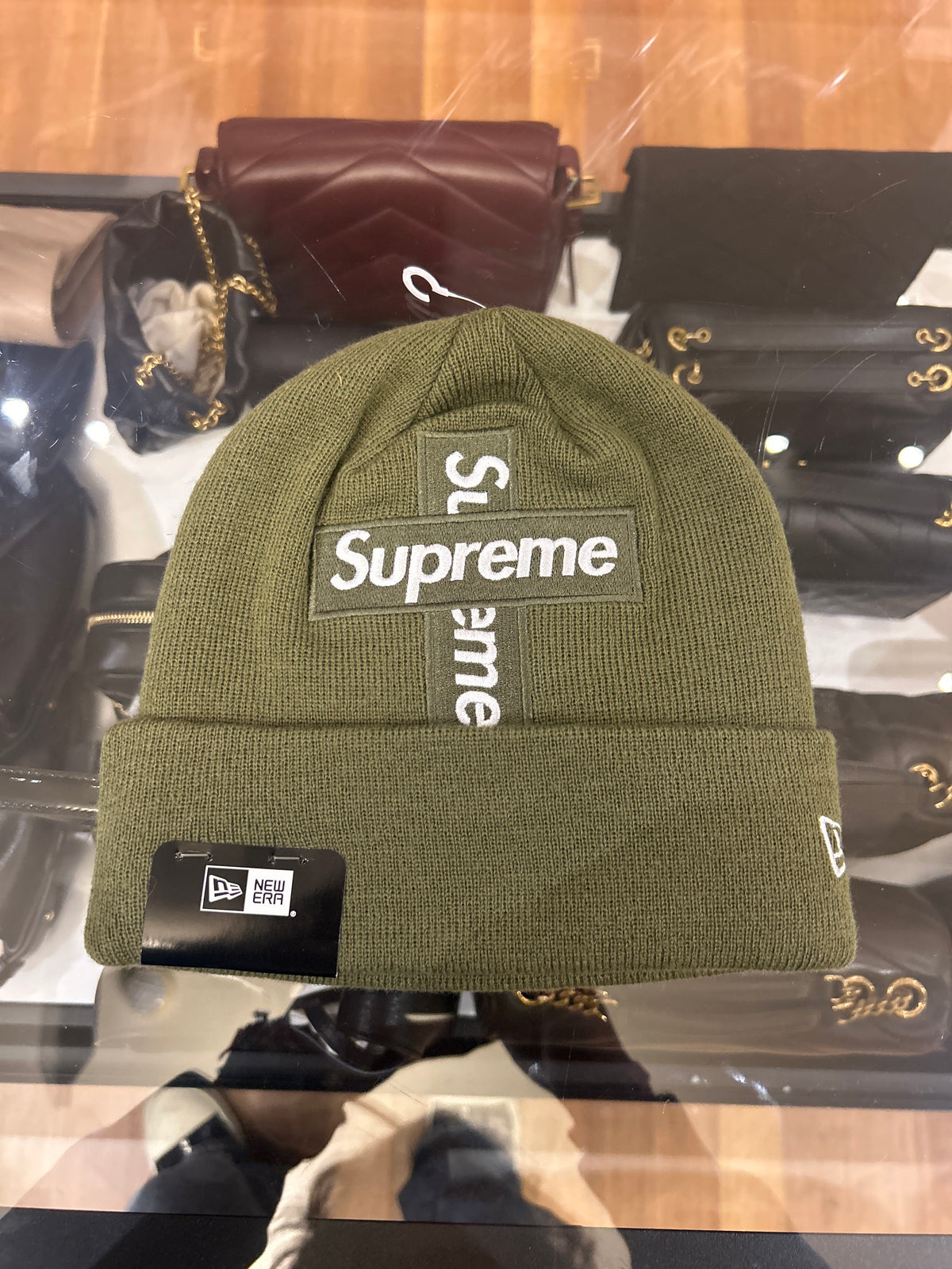 Supreme x New Era Cross Logo Beanie - Green