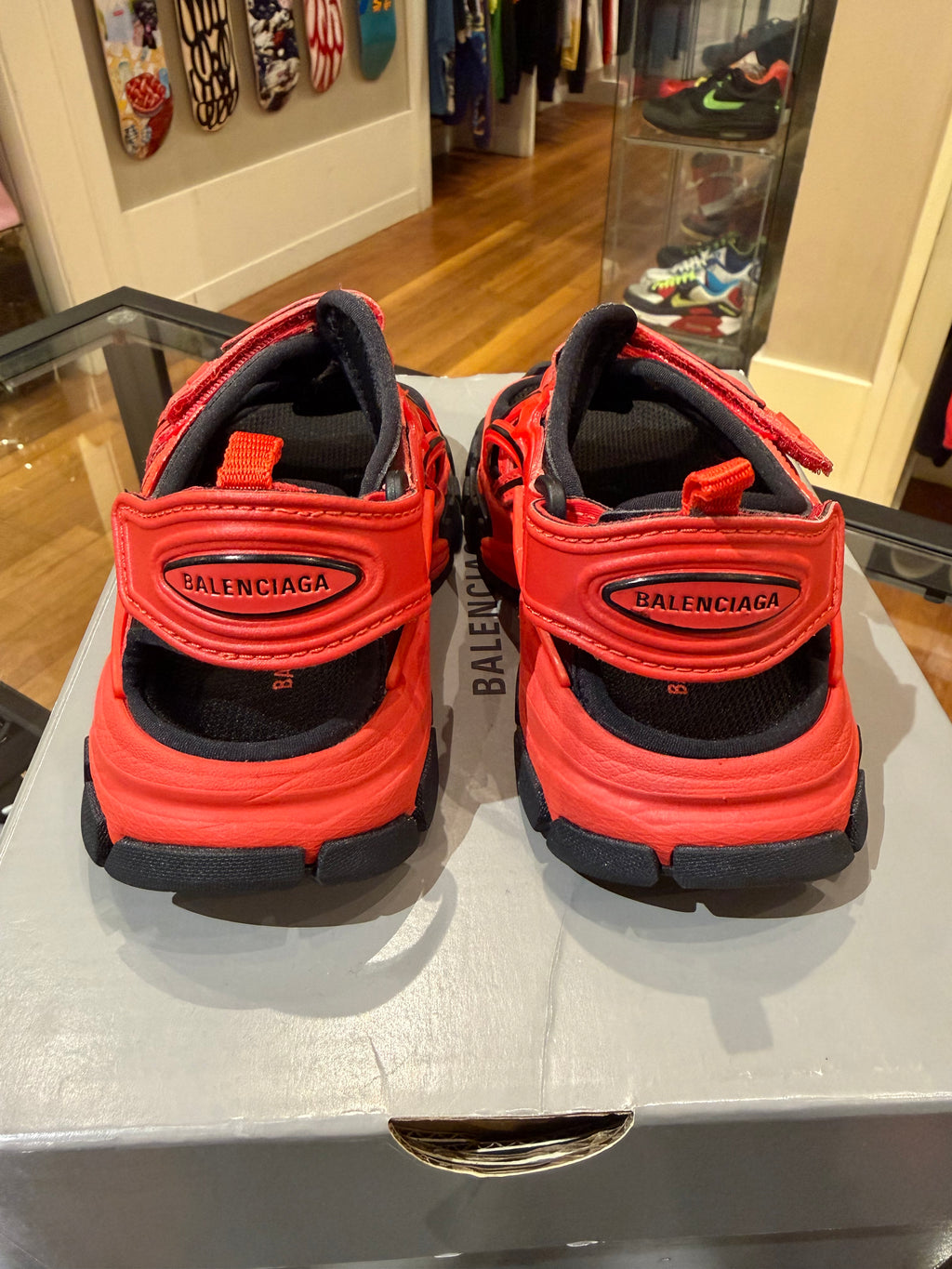 Balenciaga Track Sandals - Red/Black