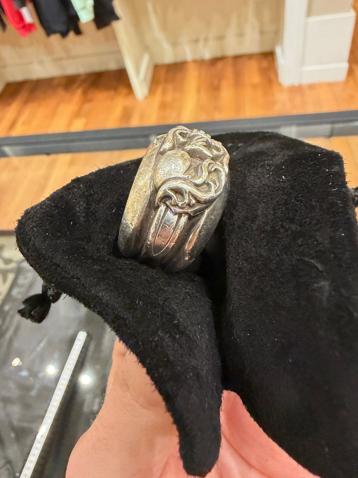 Chrome Hearts Heart Dagger Ring - Silver
