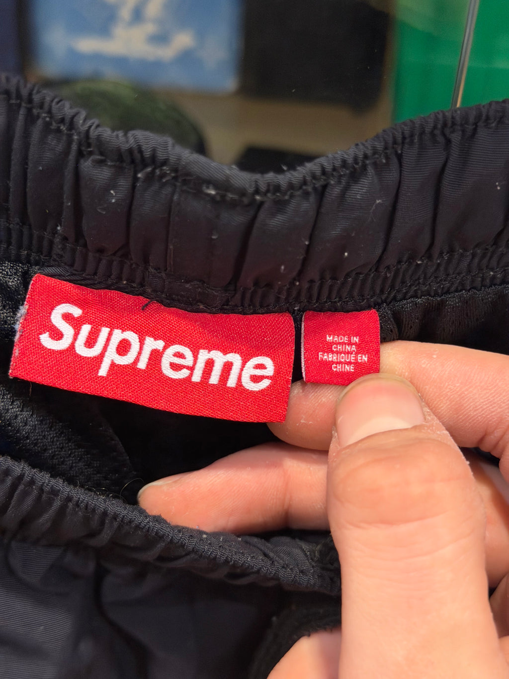Supreme Spellout Embroidered Track Pants - Black