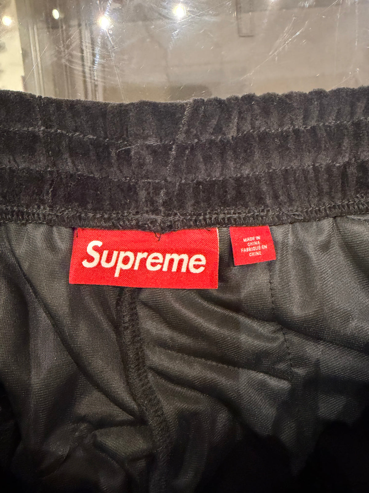 Supreme Patchwork Velour Shorts - Black