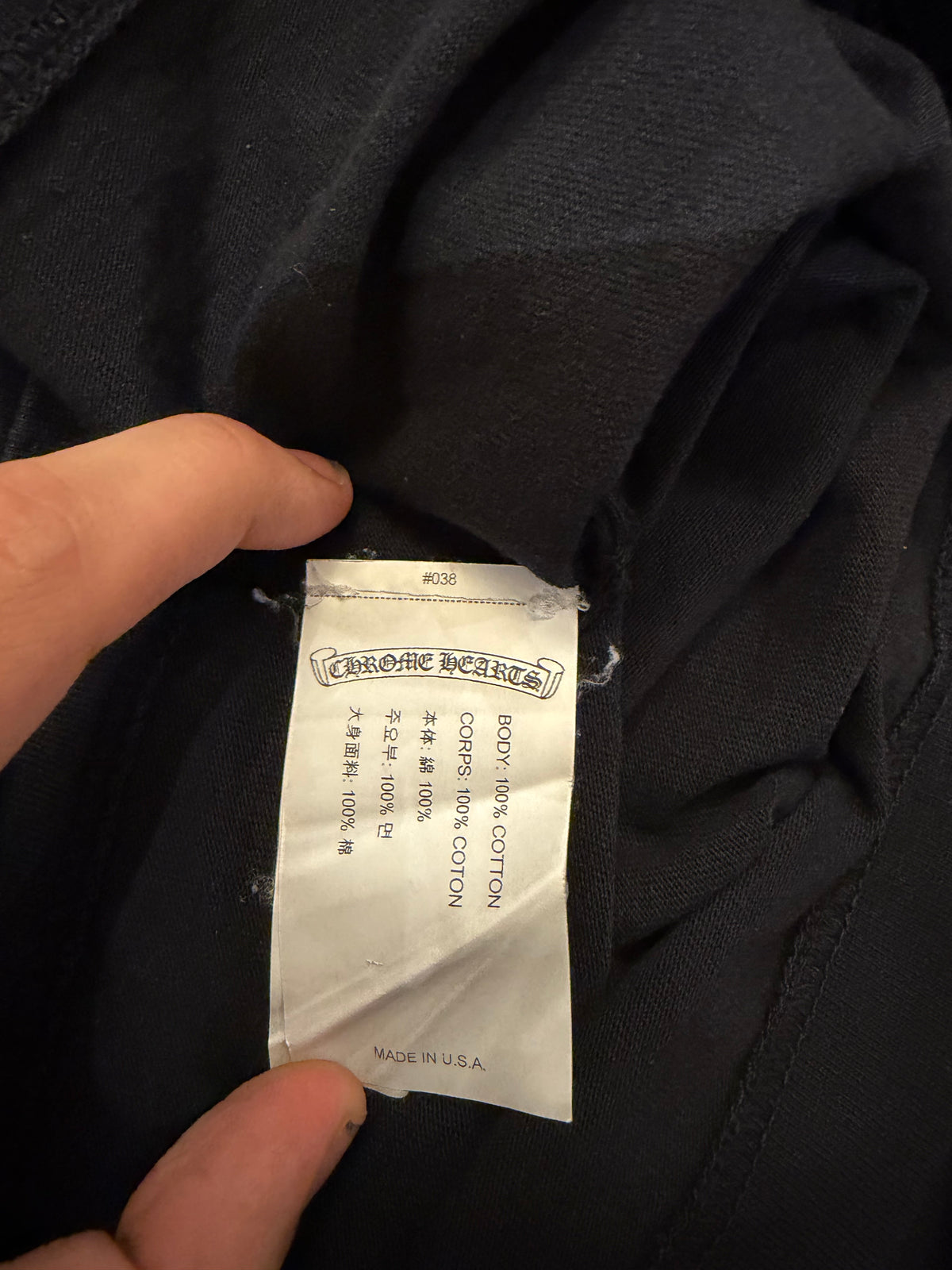 Chrome Hearts Embroidered Pocket LS - Black