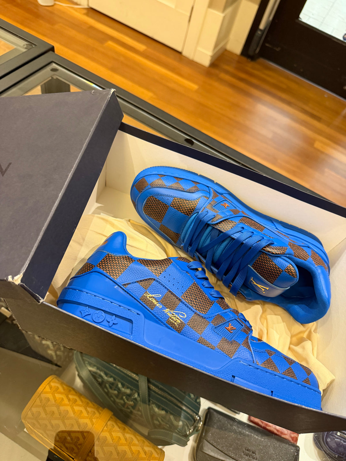 Louis Vuitton Trainer Sneaker - Blue/Brown