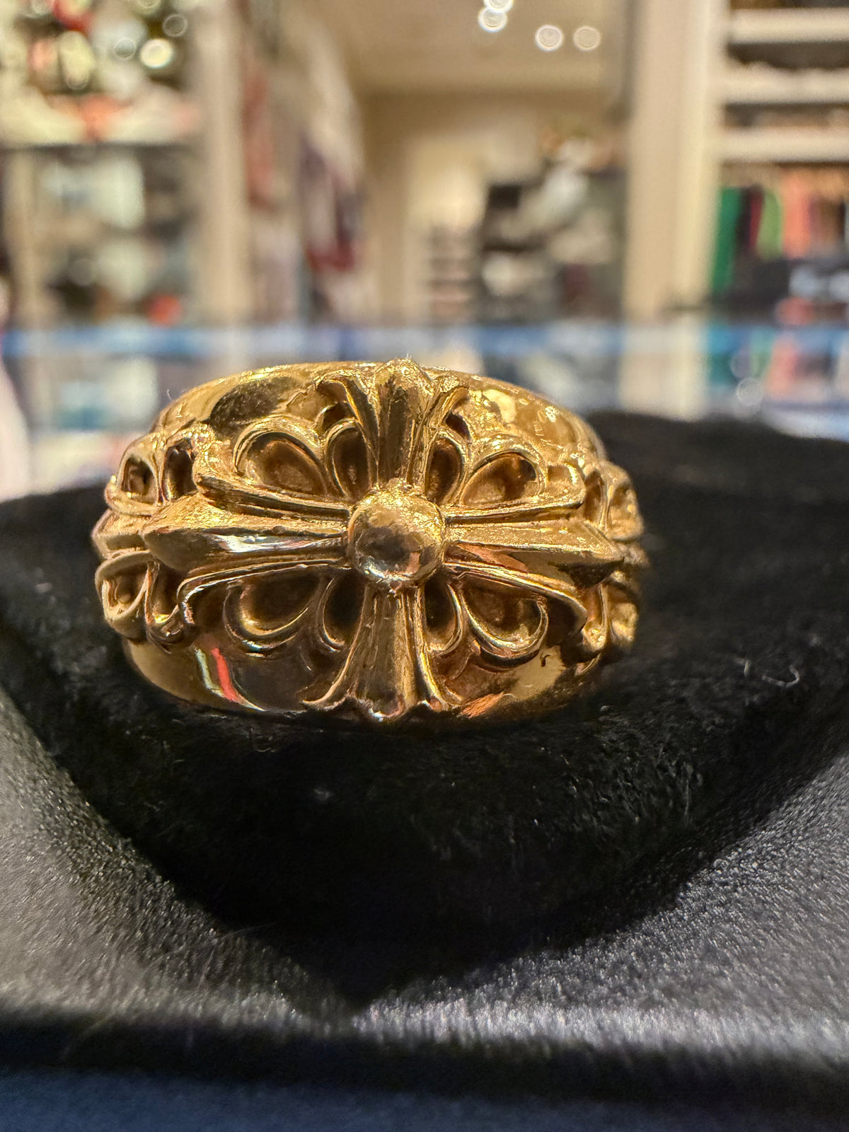 Chrome Hearts 22k Gold Double Floral Ring