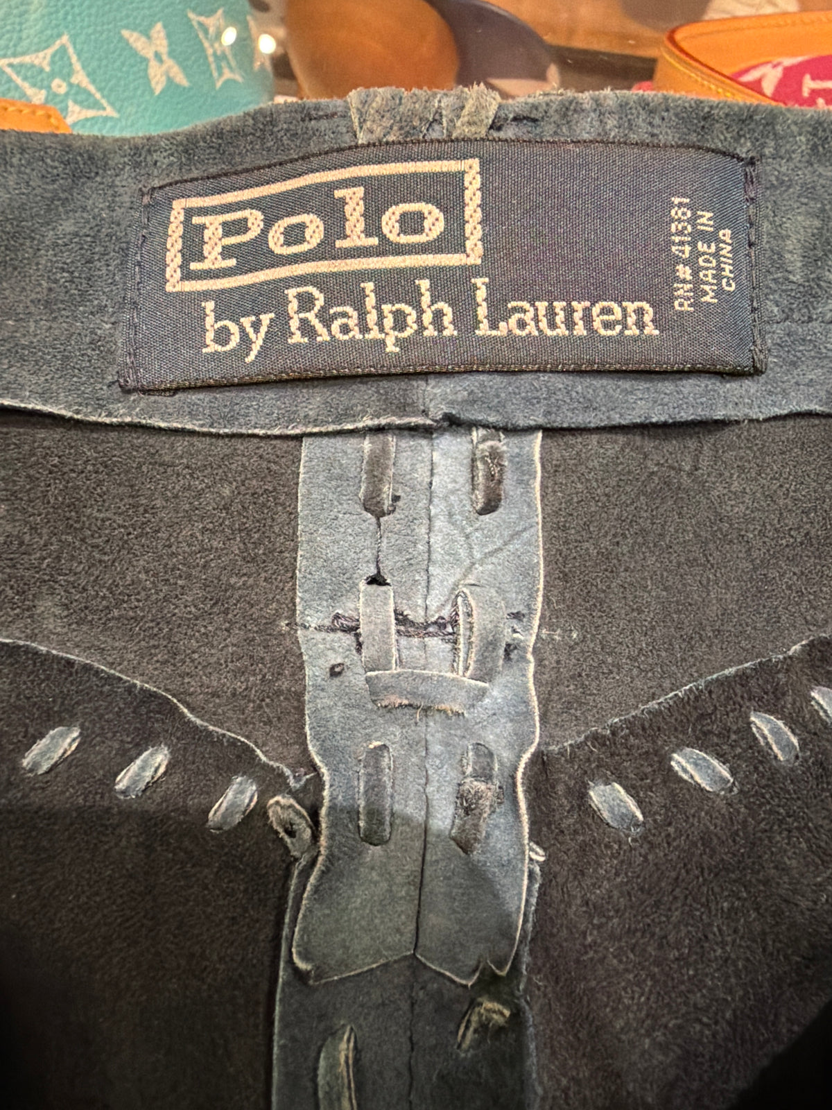 Polo Ralph Lauren Lace Up Flared Suede Pants