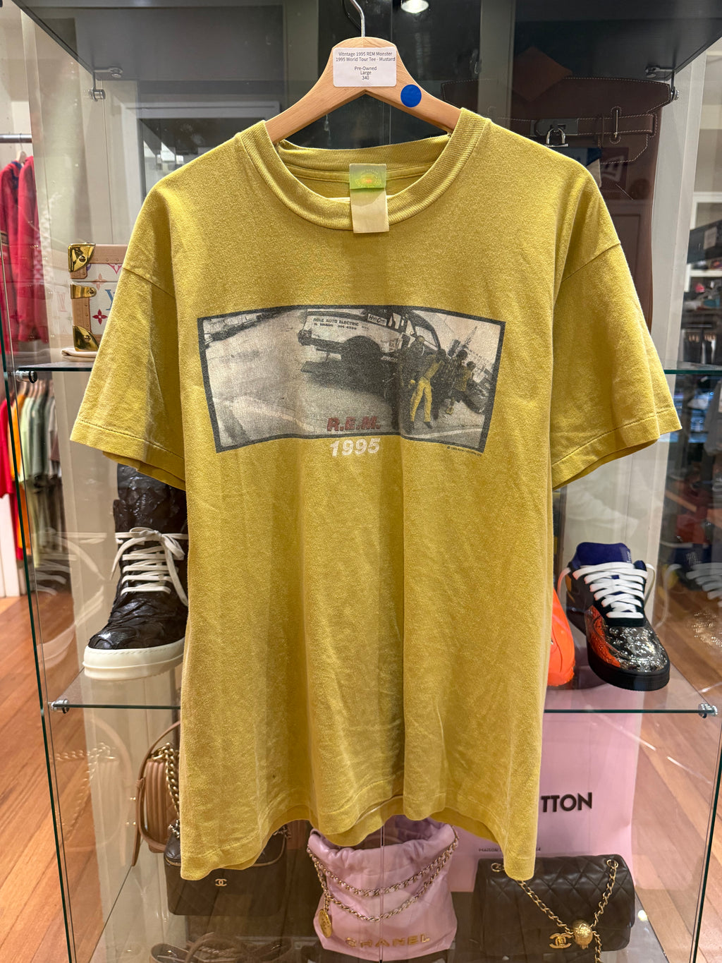 Vintage 1995 REM Monster 1995 World Tour Tee - Mustard