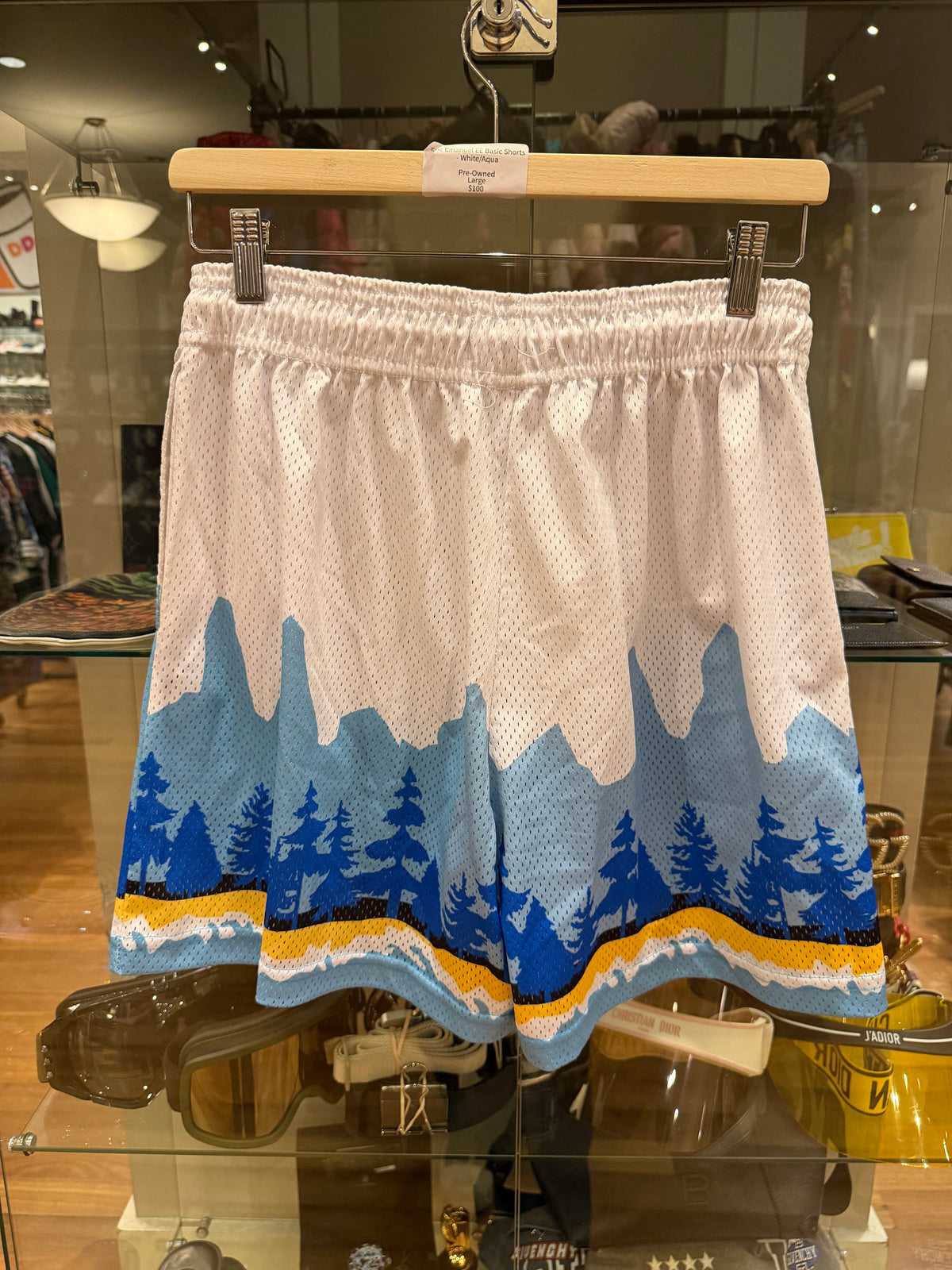 Eric Emanuel EE Basic Shorts - White/Aqua