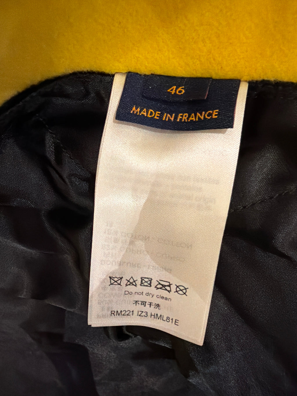 Louis Vuitton Leather Embroidered Varsity Jacket - Yellow & Black