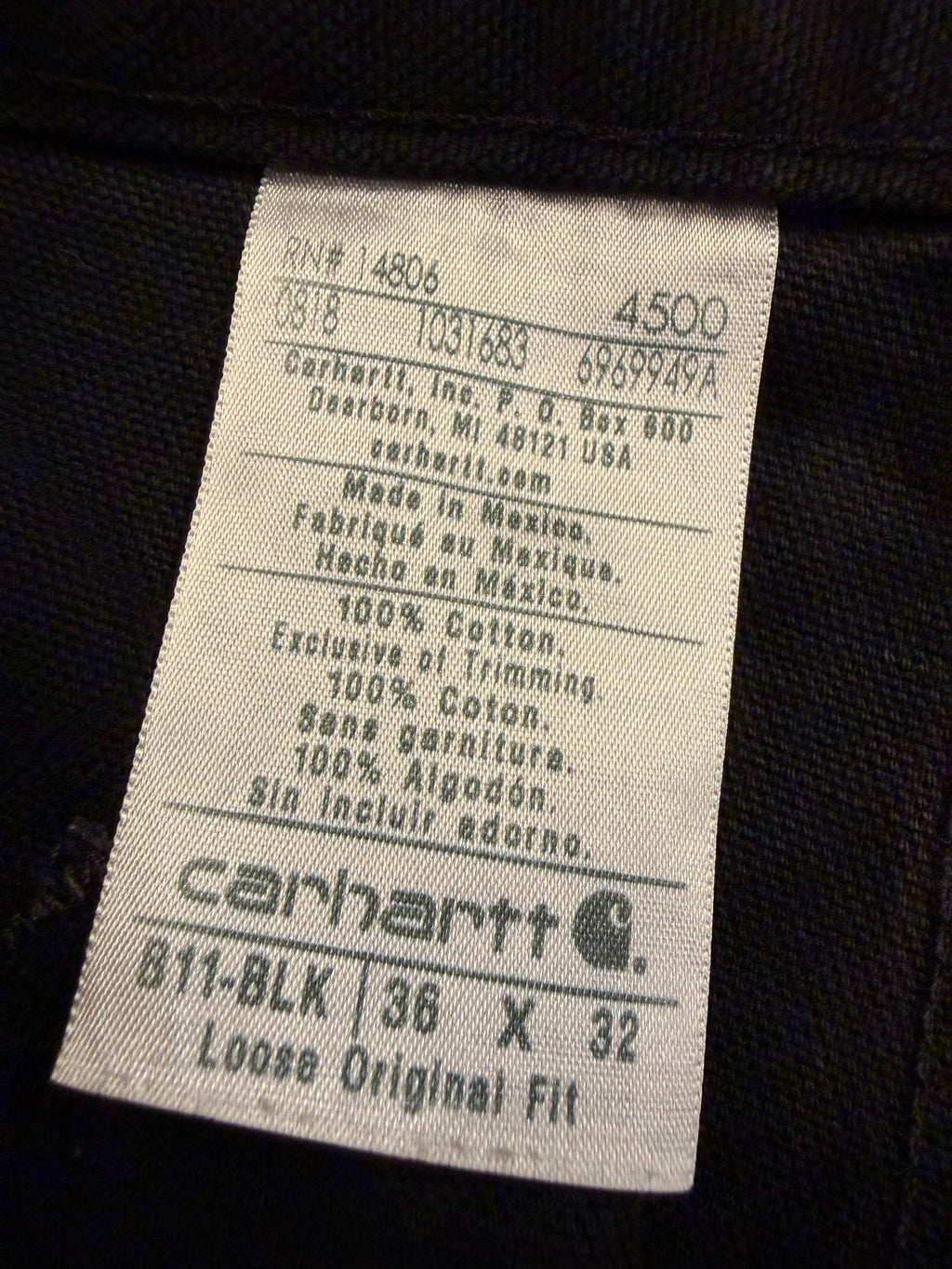 Carhratt B11 Work Pants -
Black
