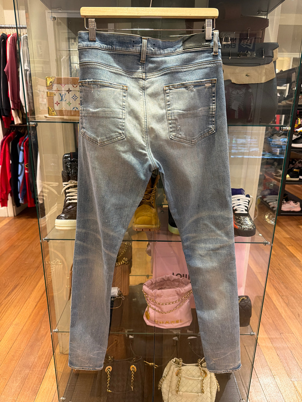 Amiri MX1 Green Plaid Patch
Denim Jeans -Blue