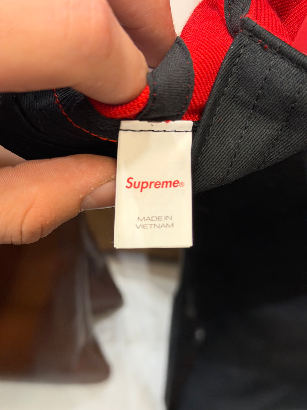 Supreme World Famous S Logo 6 Panel Baseball Cap - Red