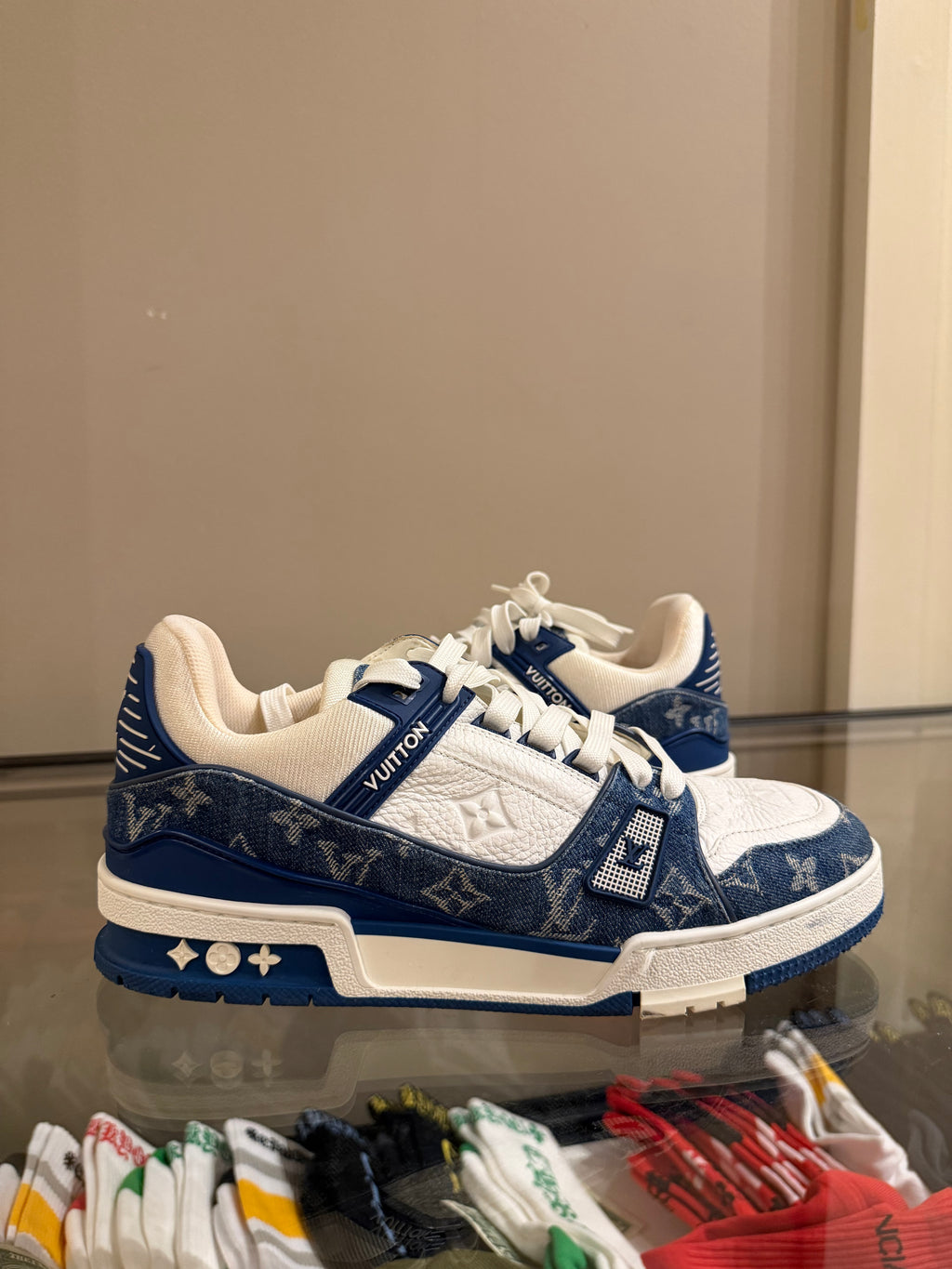 Louis Vuitton LV Trainer-Monogram Blue Denim
