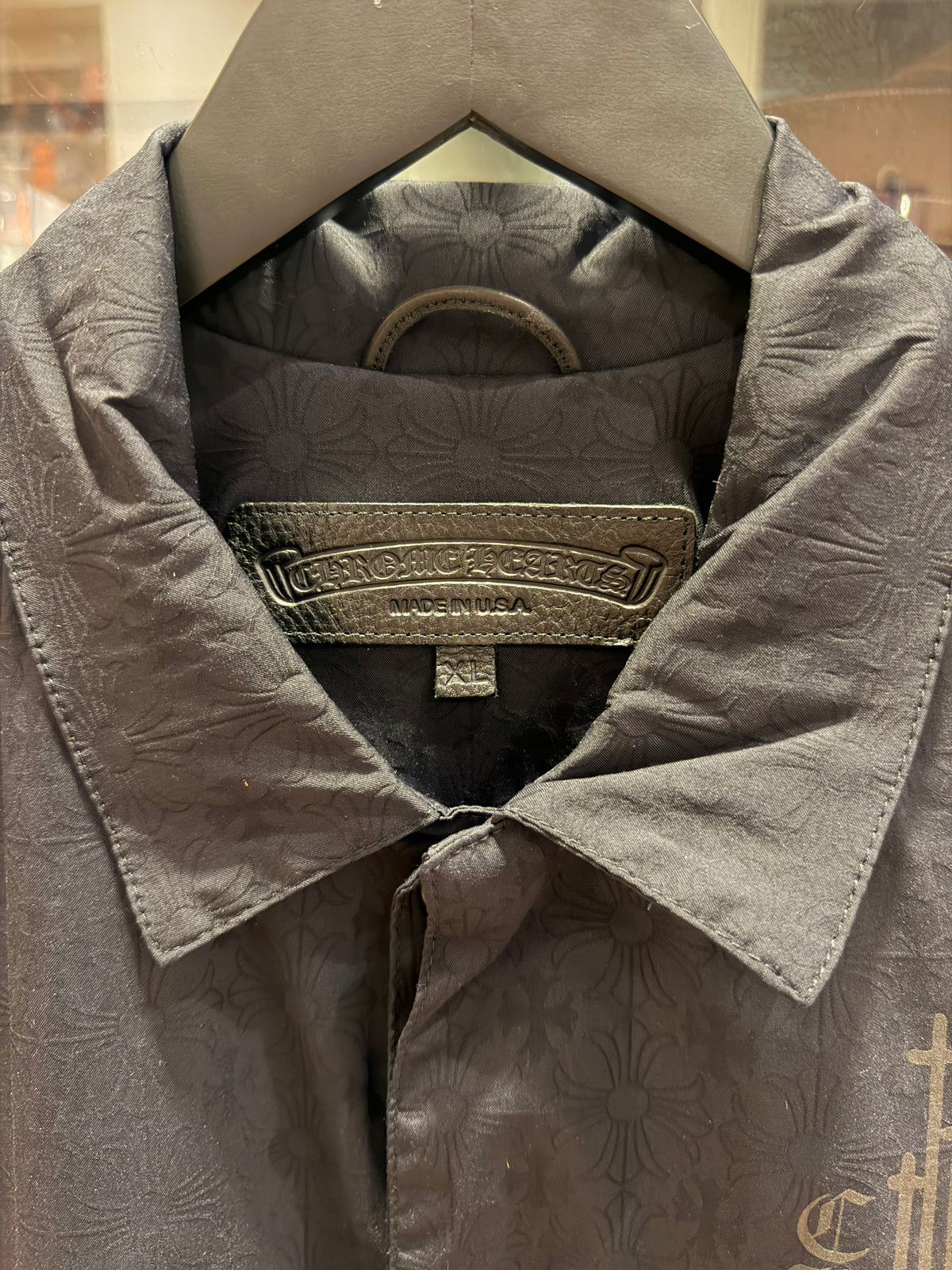 Chrome Hearts ‘Riggins’ Monogram Button Up Windbreaker Jacket - Black