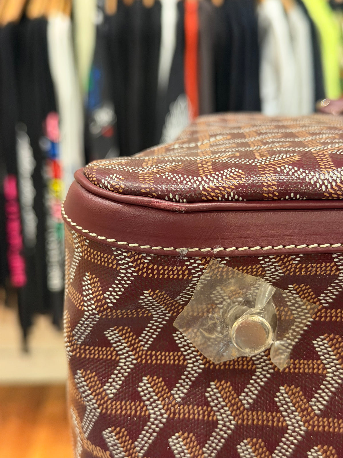 Goyard Croisiere 45 Crossbody Burgundy Duffle Bag
