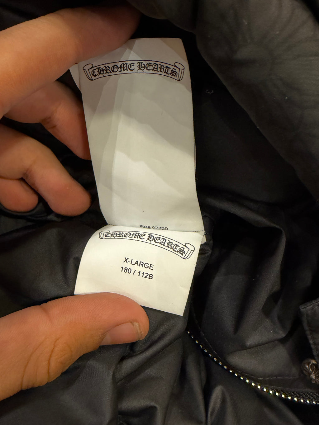 Chrome Hearts Cross Puffer Jacket - Black