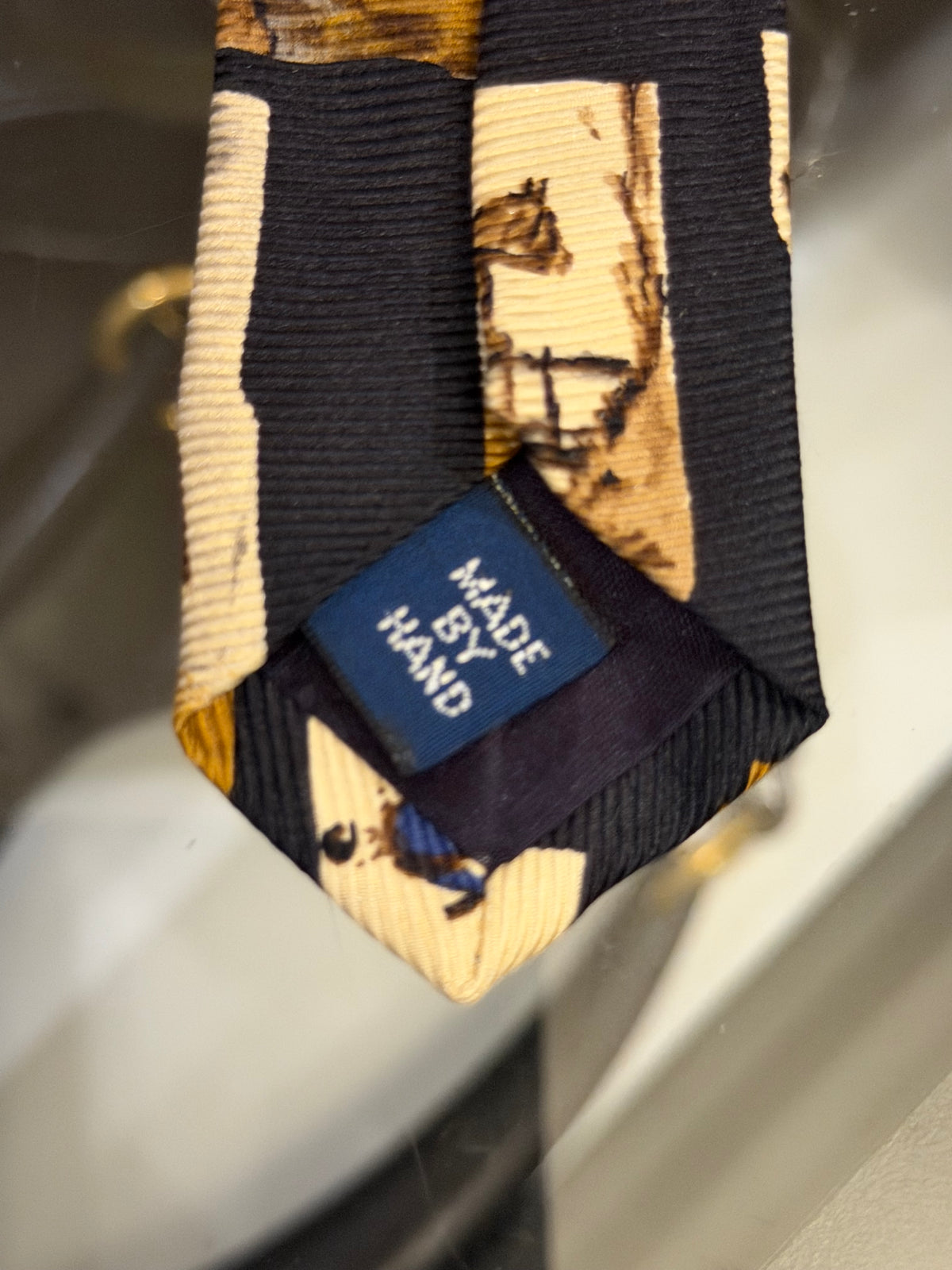 Polo Ralph Lauren Tie - Black With Horse Design