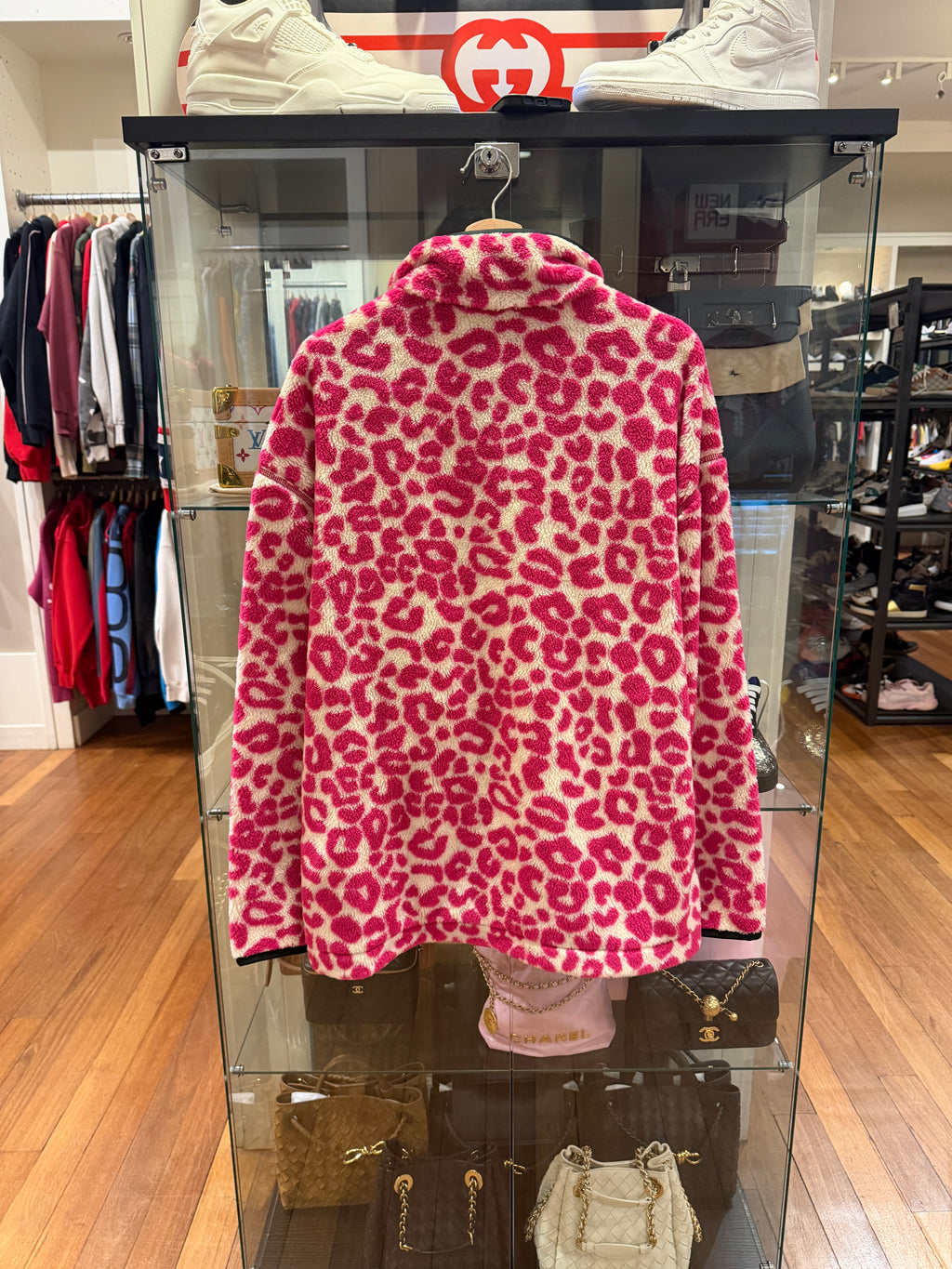 Moncler 1 Genius x JW Anderson Leopard Print Teddy Patch Fleece
