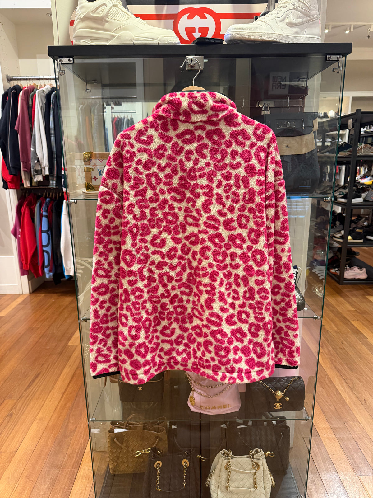 Moncler 1 Genius x JW Anderson Leopard Print Teddy Patch Fleece