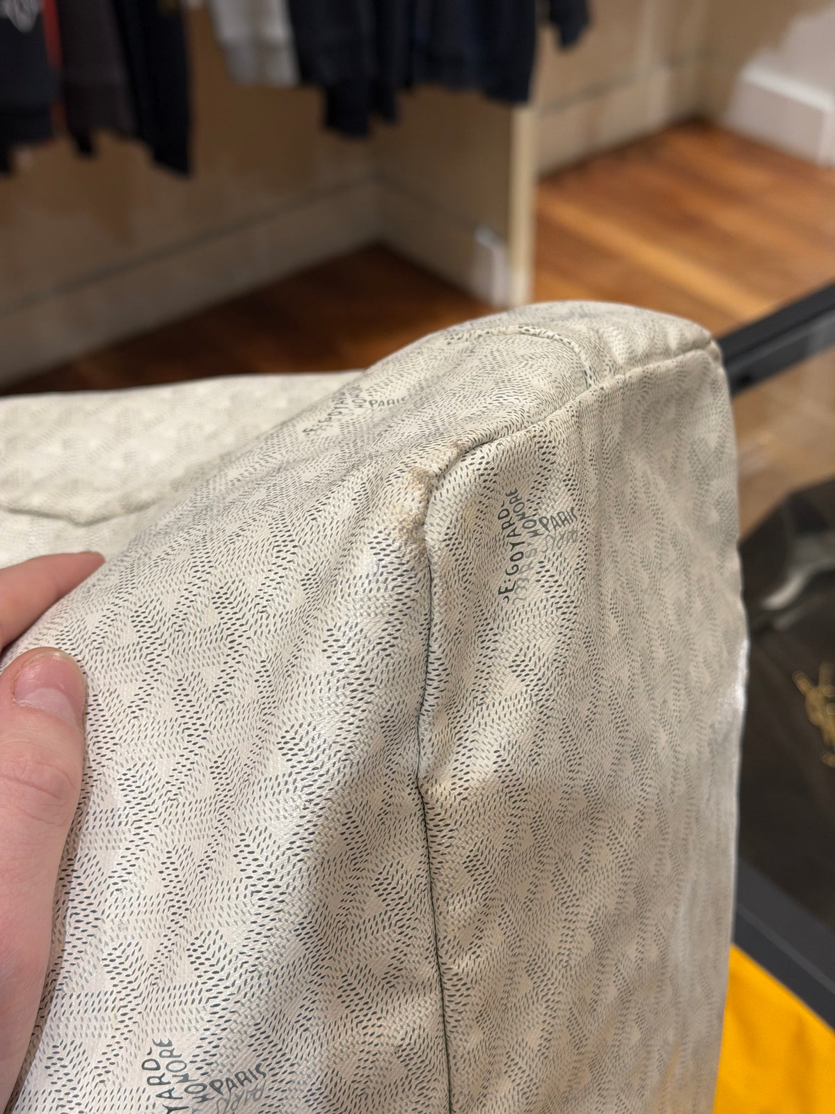 Goyard Saint Louis PM Tote Bag White