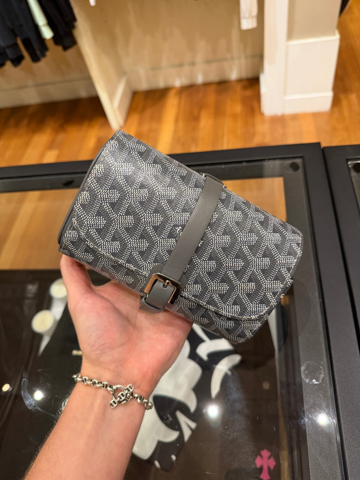 Goyard Montre De Voyage Grey Double Watch Case
