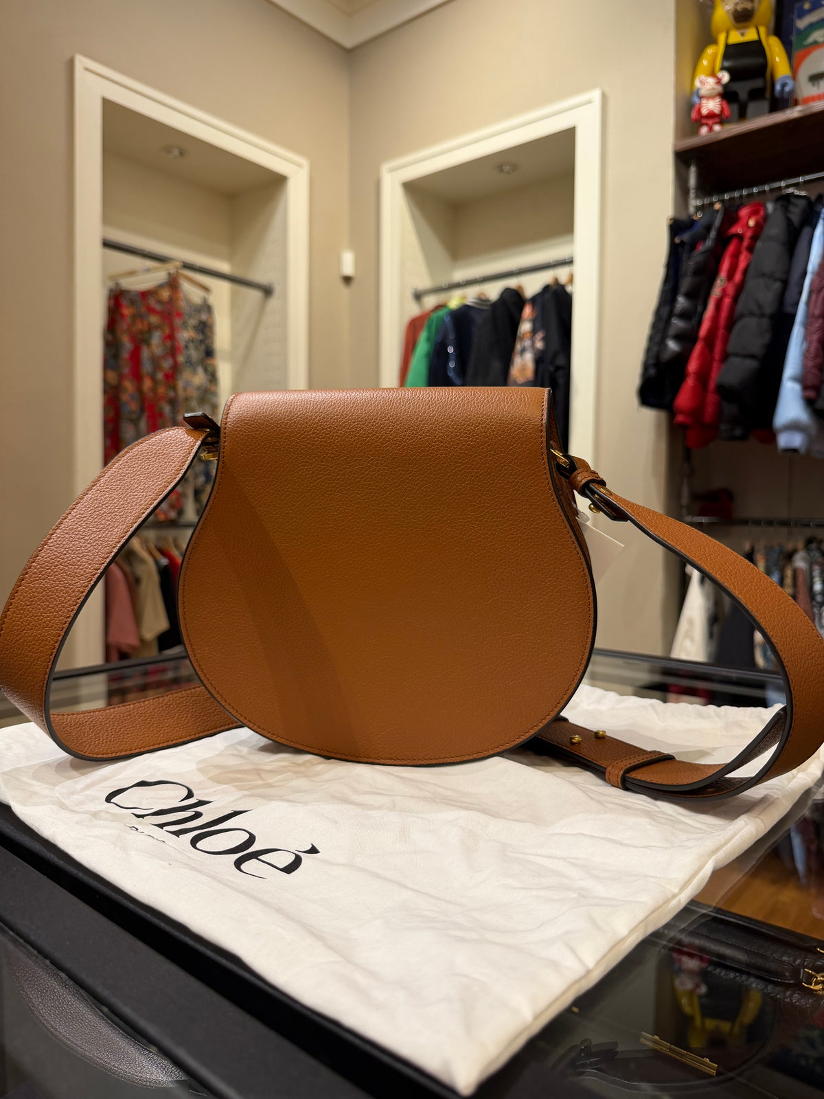 Chloé Marcie Saddle Bag - Tan