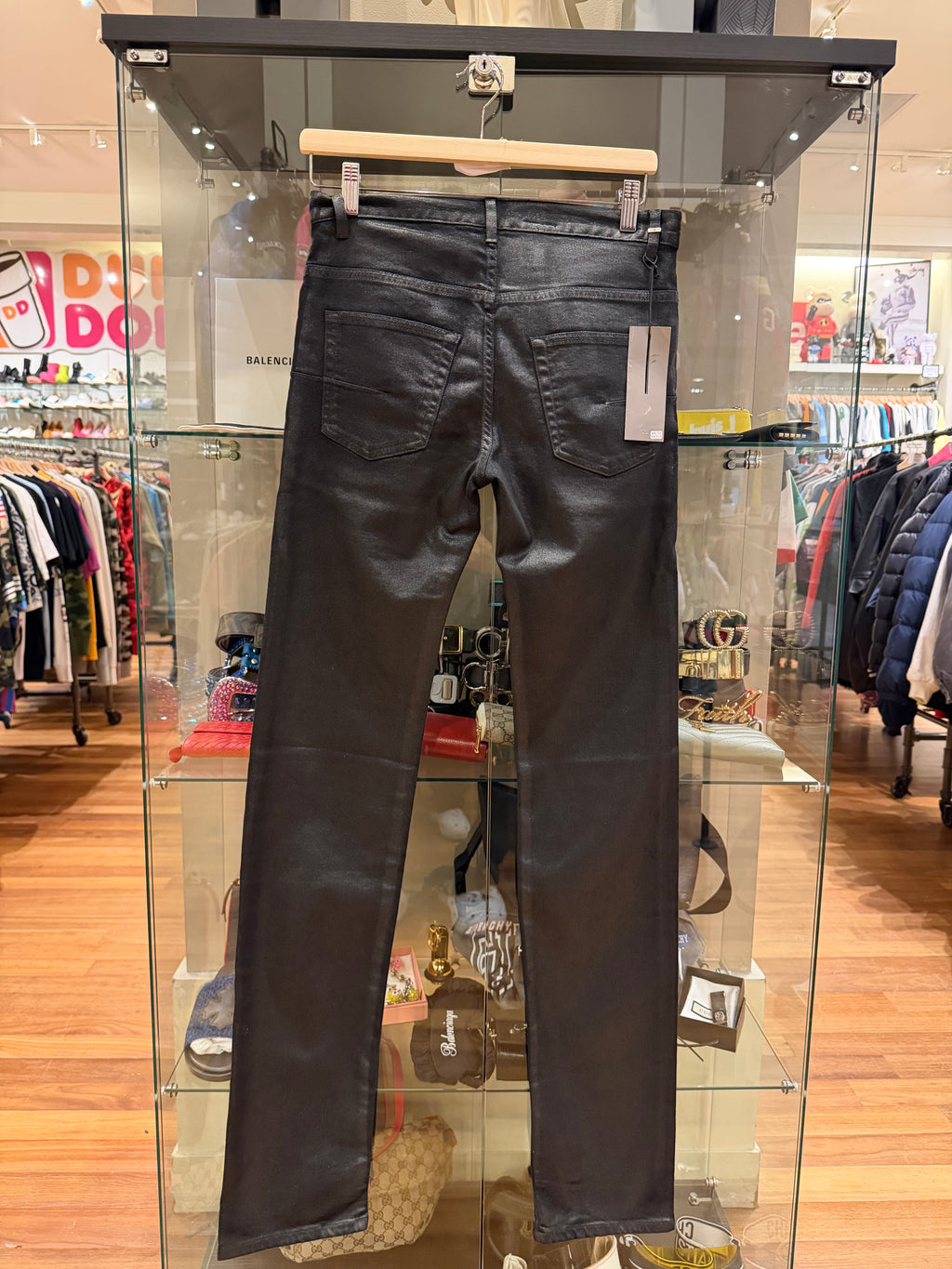 Dior Homme AW11 Waxed Denim Jeans - Black