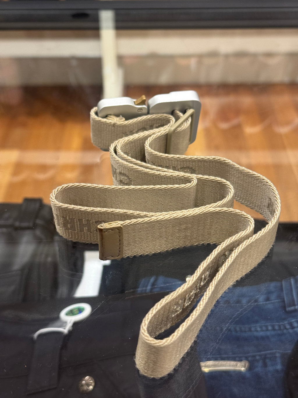 Christian Dior Homme x Alyx Rollercoaster Buckle Belt - Beige