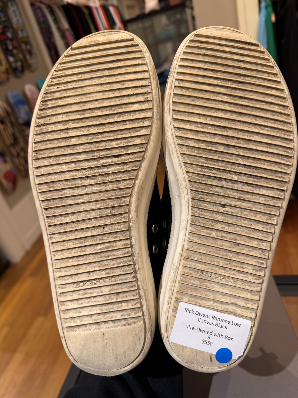 Rick Owens Ramone Low - Canvas Black