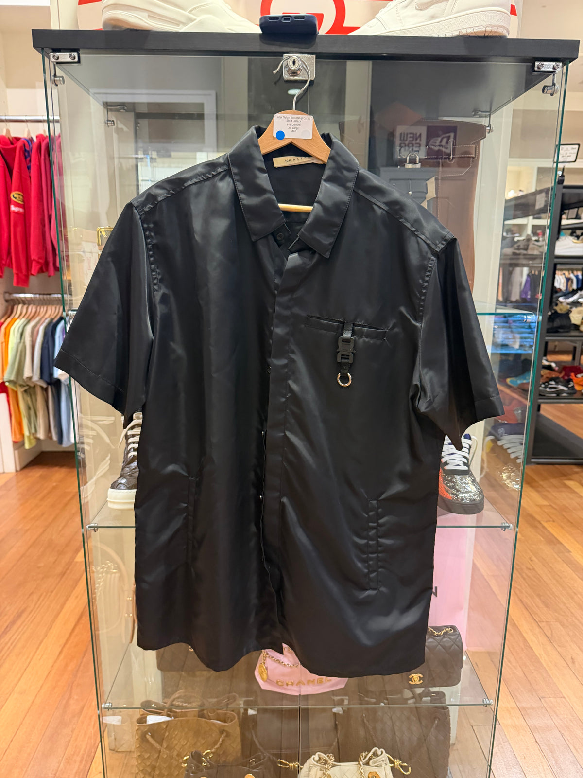 Alyx Nylon Button Up Cargo
Shirt - Black