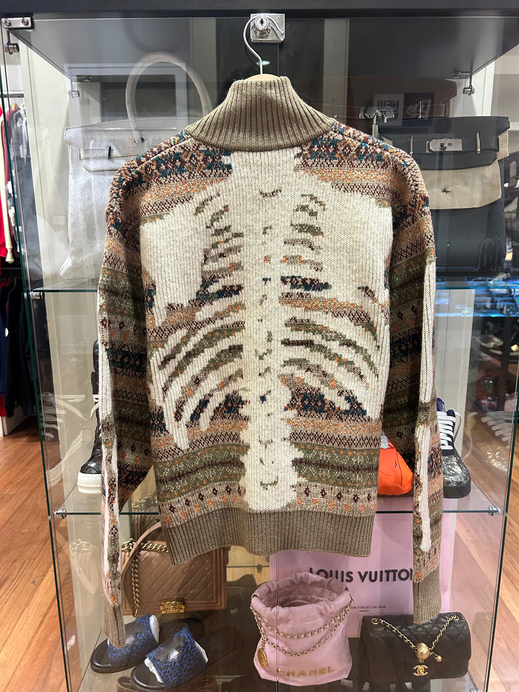 Kapital Skeleton Zip Up Sweater