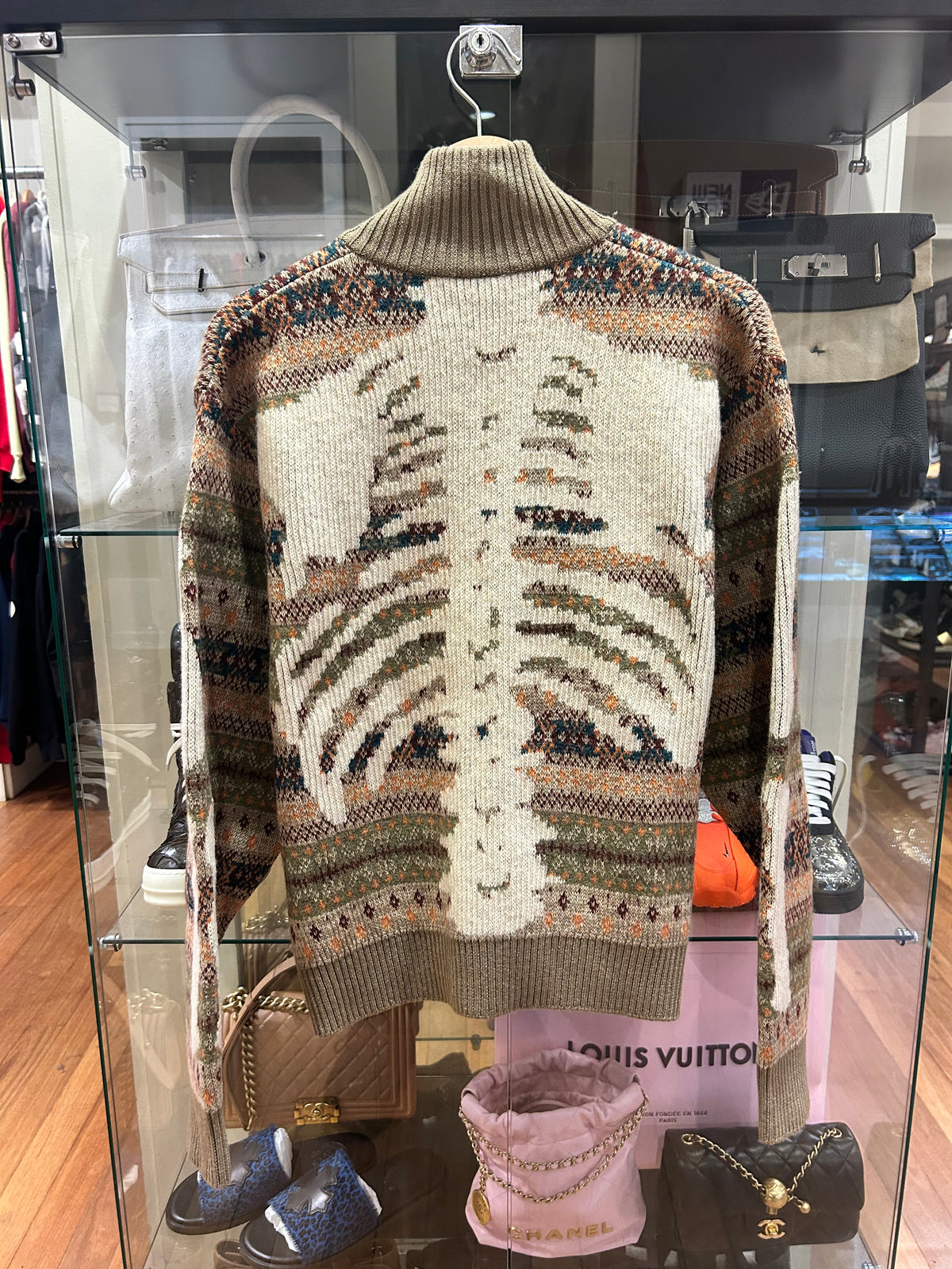 Kapital Skeleton Zip Up Sweater