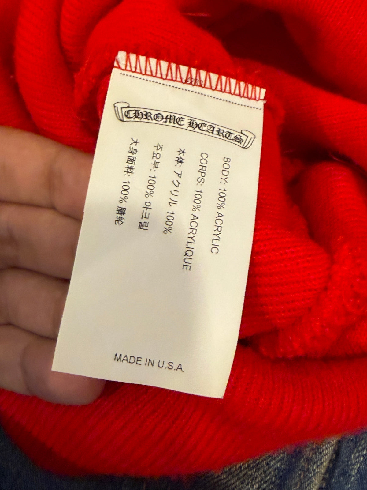 Chrome Heart CH Beanie - Red