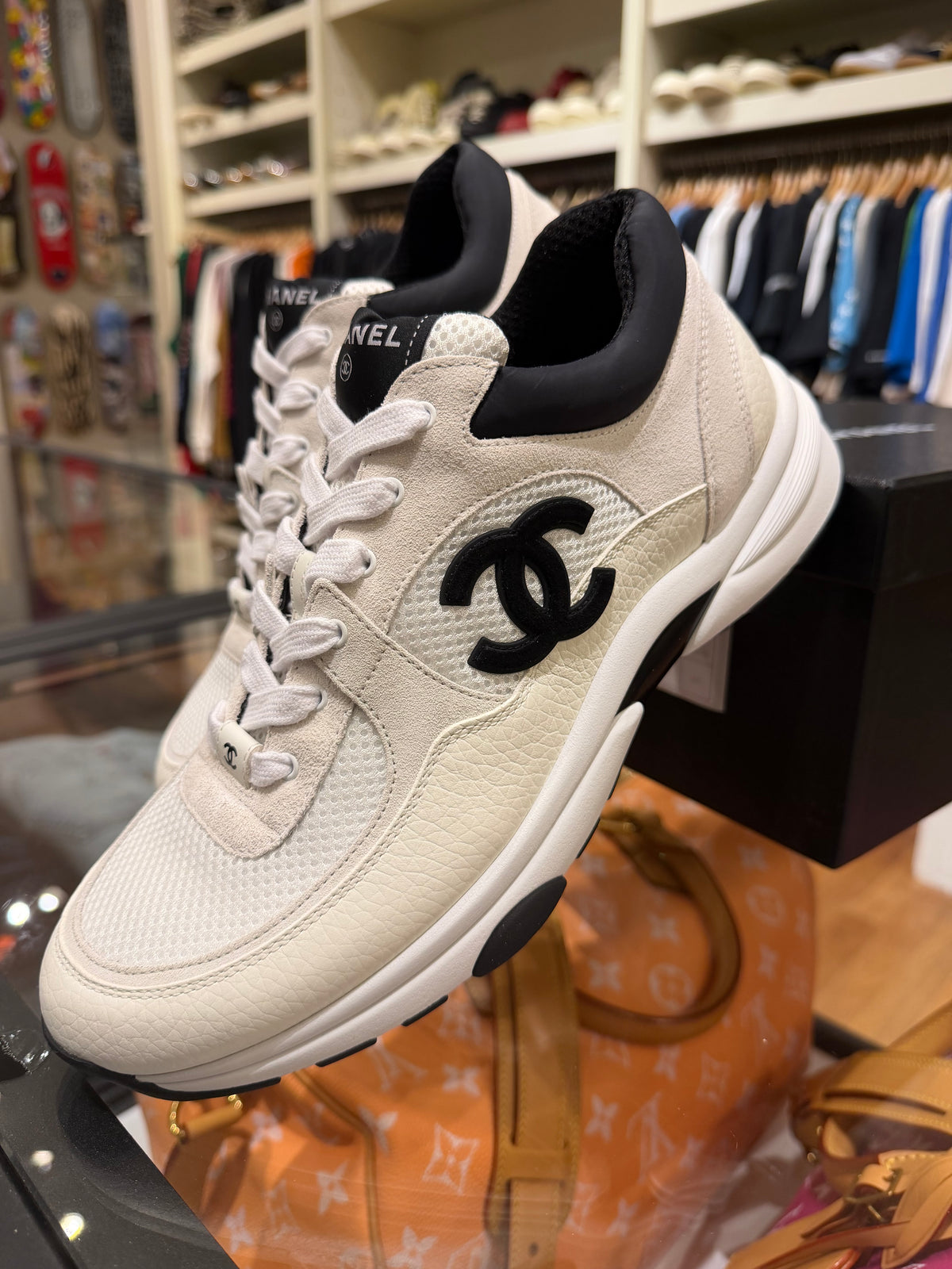 Chanel Trainer Sneakers - White / Black