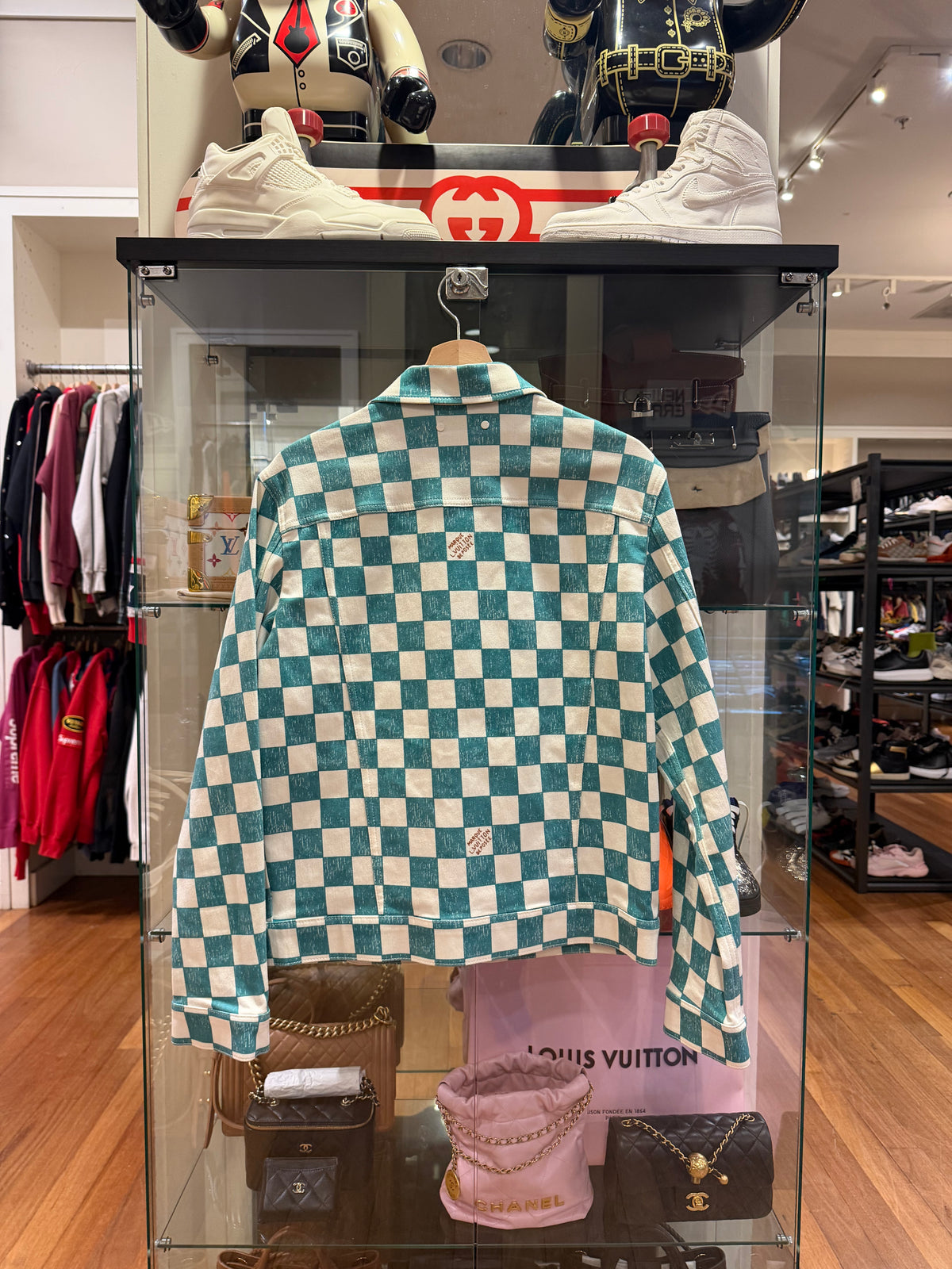 Louis Vuitton Damier Denim
Trucker Jacket - White/ Turquoise