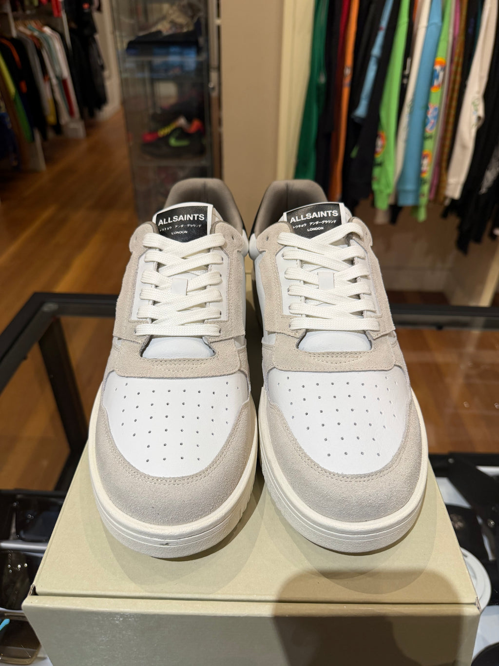 All Saints Regan Low Top - White Suede